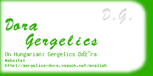dora gergelics business card